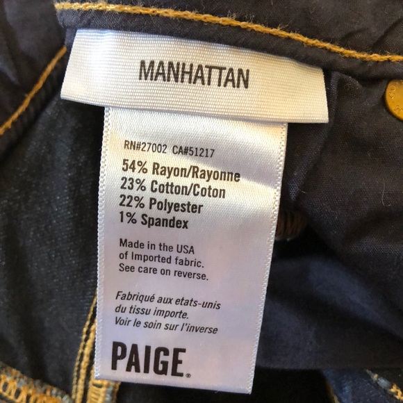 👖Paige Manhattan 34” boot cut stretch very comfortable denim jeans - Picture 5 of 9